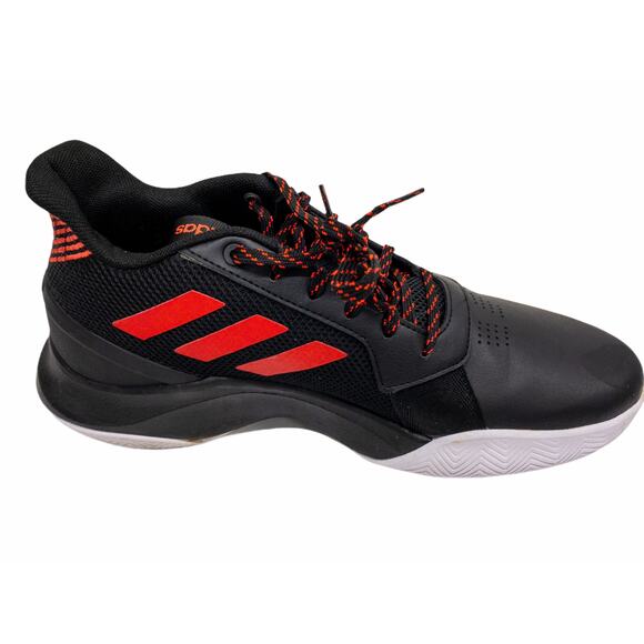 Adidas Mens Black Red Run the Game Basketball Shoes Active Red 8 - Picture 4 of 10